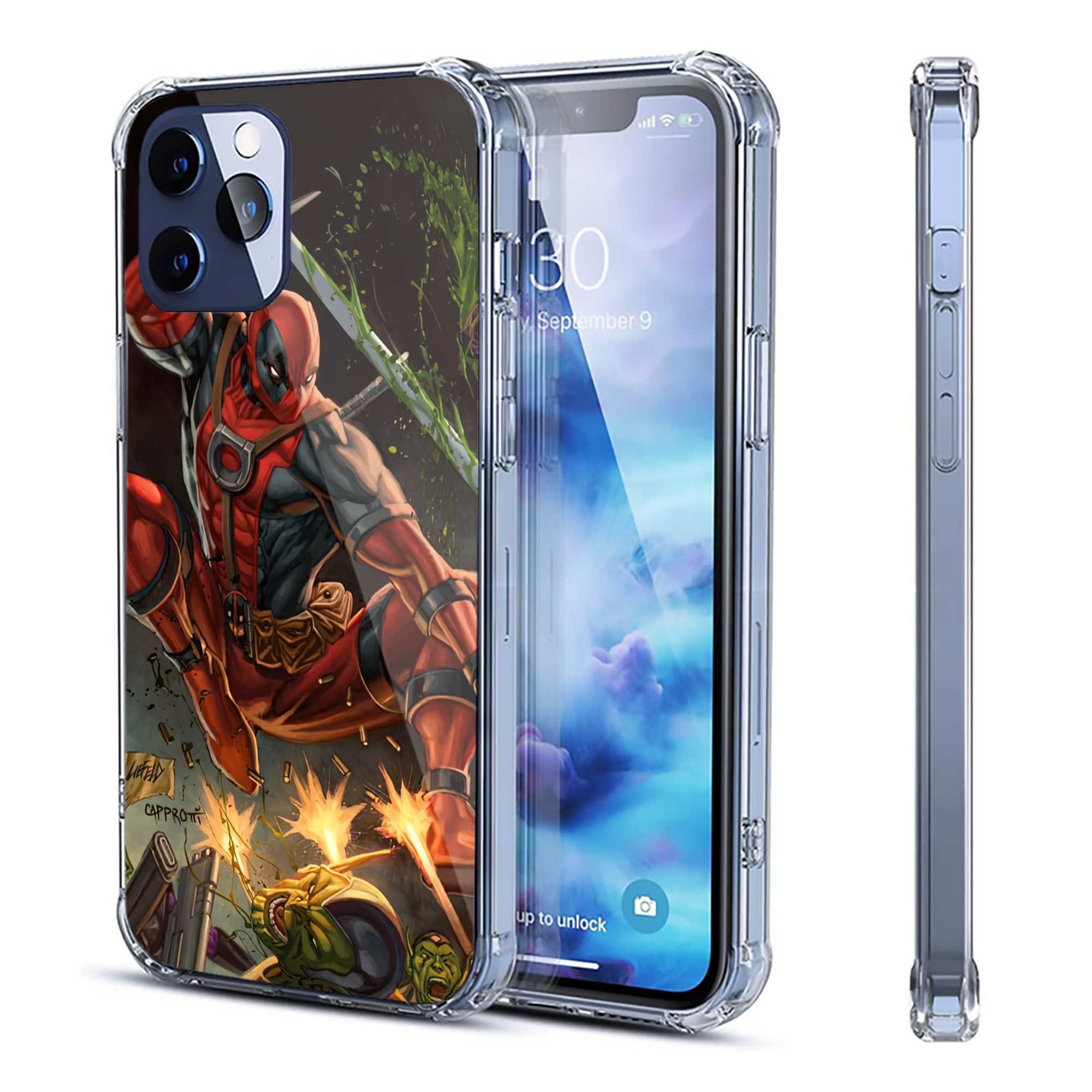 （画像用） Deadpool デッドプール 【iPhone 12シリーズ対応】透明スマホケース（クリアソフトケース）